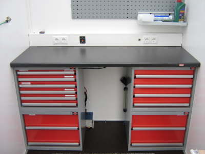 Komplette Werkzeugbank integriert